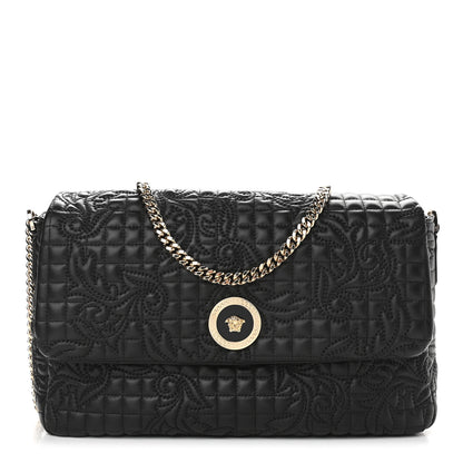 Versace Nappa Barocco Quilted Vanitas Crossbody Black 1 of 8