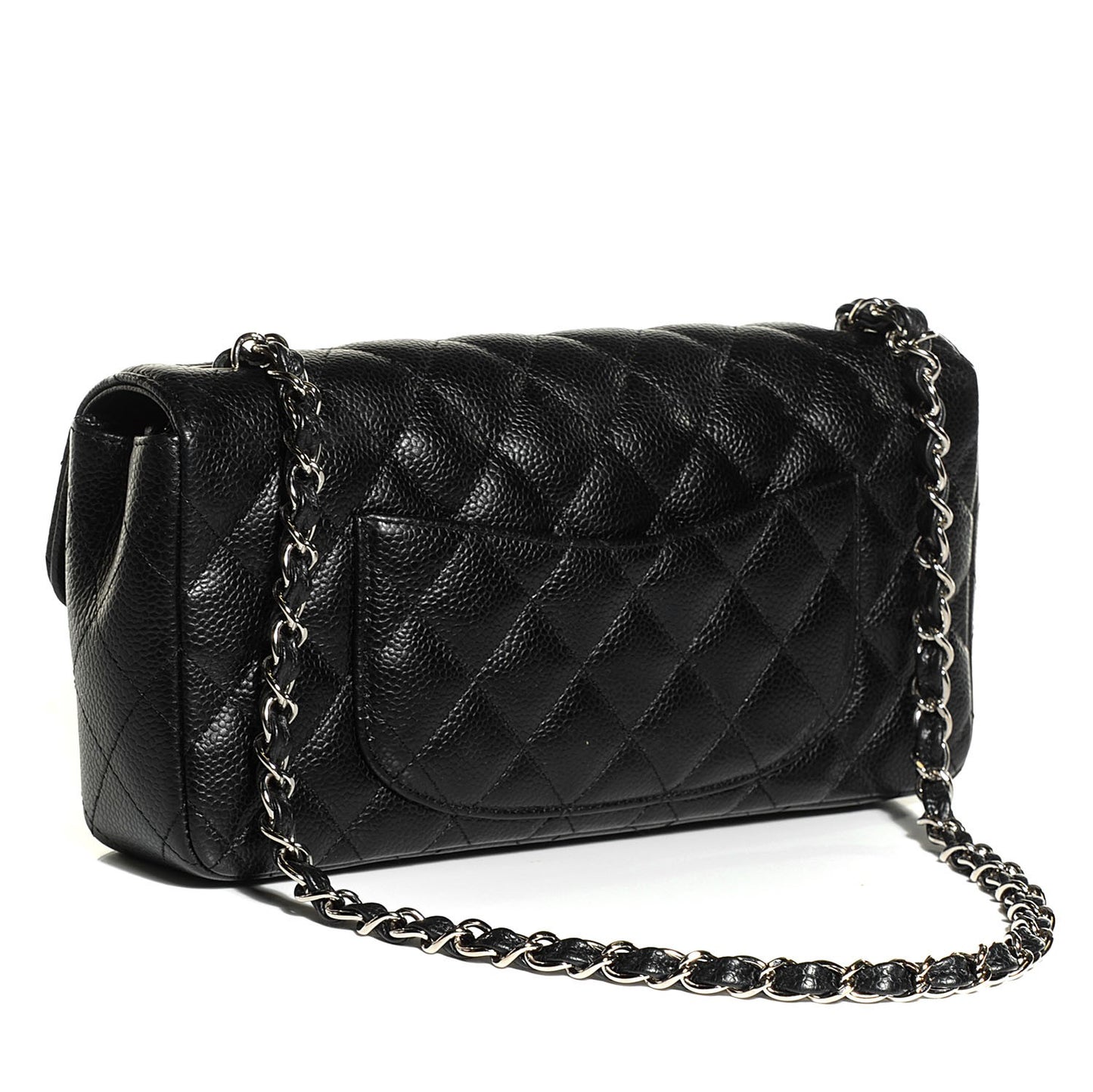Caviar Quilted East West Flap Black