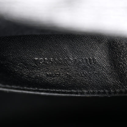 Saint Laurent Crinkled Calfskin Matelasse Monogram Baby Niki Chain Satchel Black 7 of 12