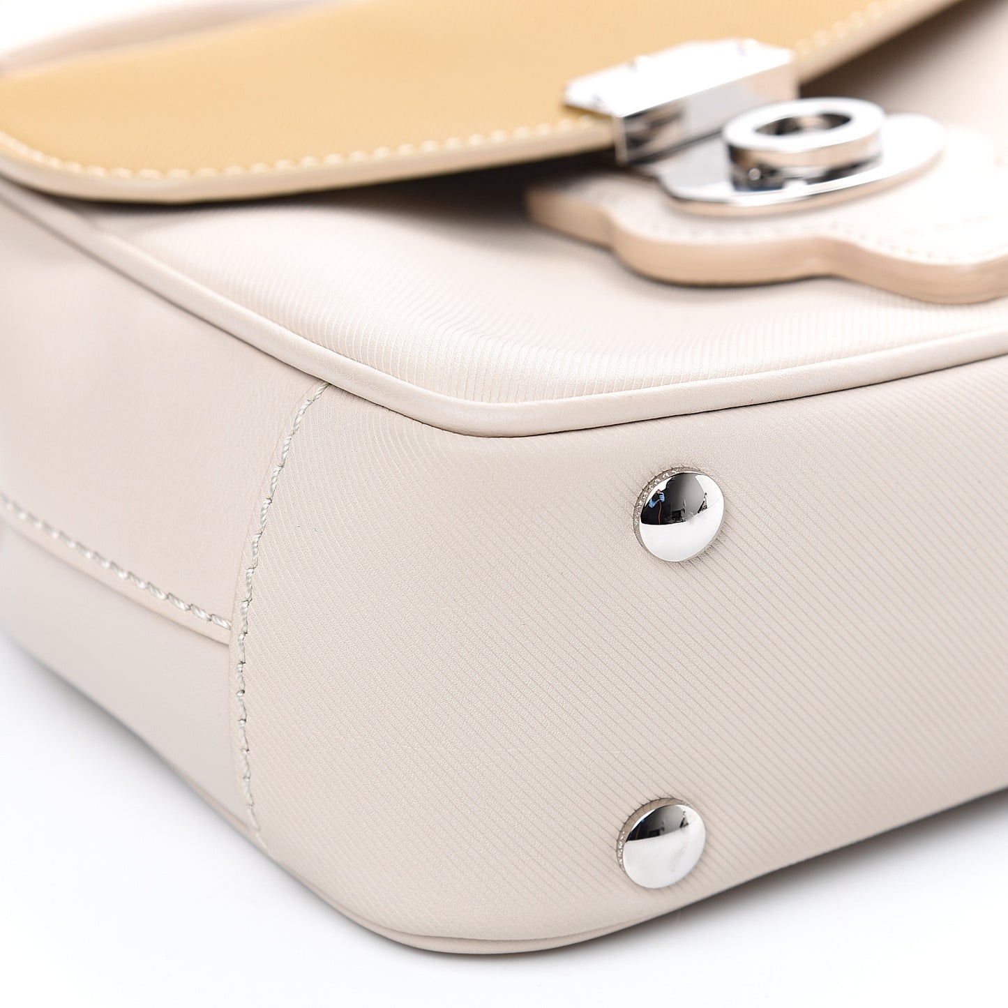 Trench Calfskin Small DK88 Top Handle Bag Limestone Ochre Yellow
