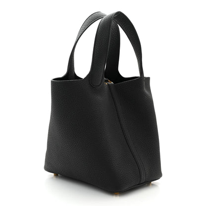 Hermes Taurillon Clemence Picotin Lock 18 PM Black 3 of 11