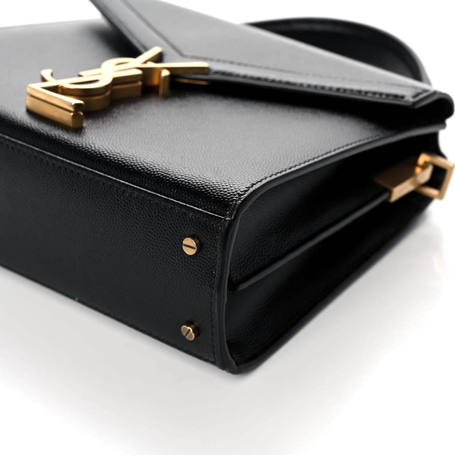 Saint Laurent Grain de Poudre Mini Classic Monogram Cassandra Top Handle Black 11 of 11