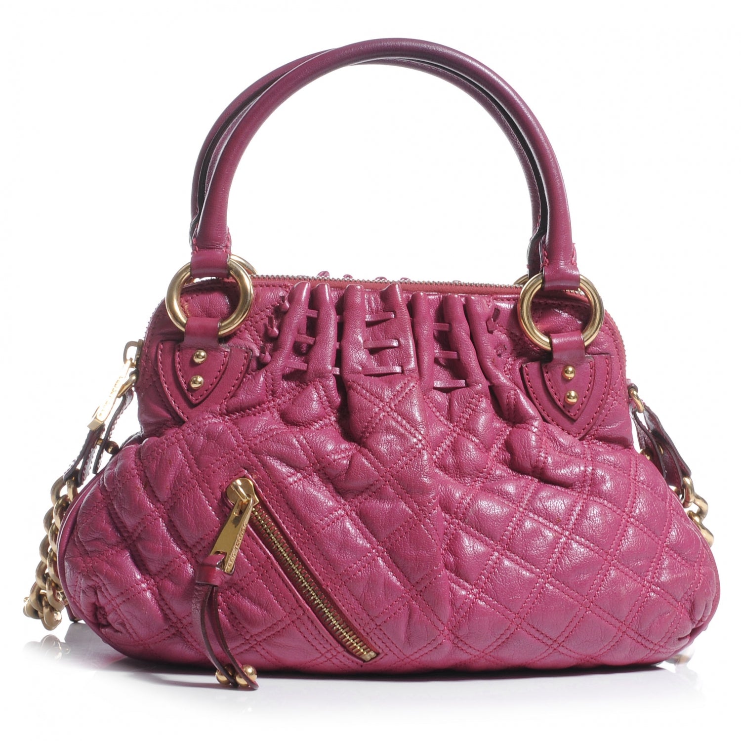 Marc Jacobs Leather Quilted Small Cecilia Fuchsia 1 of 8