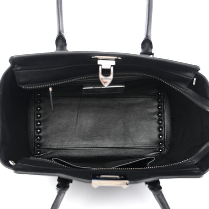 Valentino Garavani Vitello Rockstud Double Handle Tote Black 5 of 11