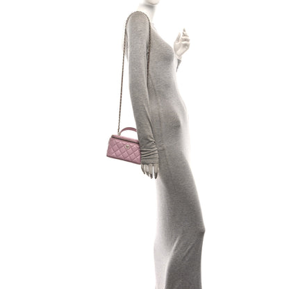 Chanel Lambskin Quilted Small Top Handle Vanity Case With Chain Light Pink 2 of 12