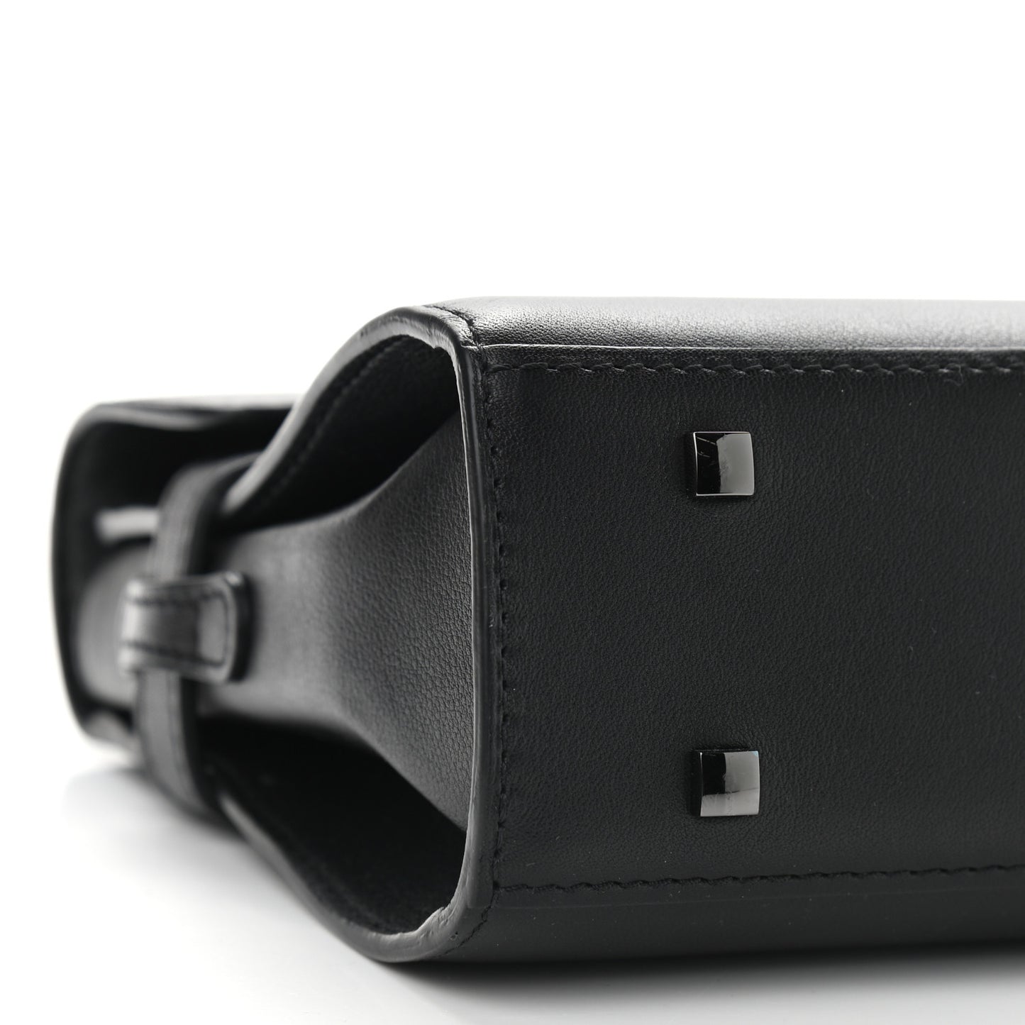 Calfskin Embossed Mini Tempete Satchel Black