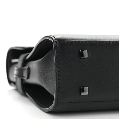 Delvaux Calfskin Embossed Mini Tempete Satchel Black 9 of 11