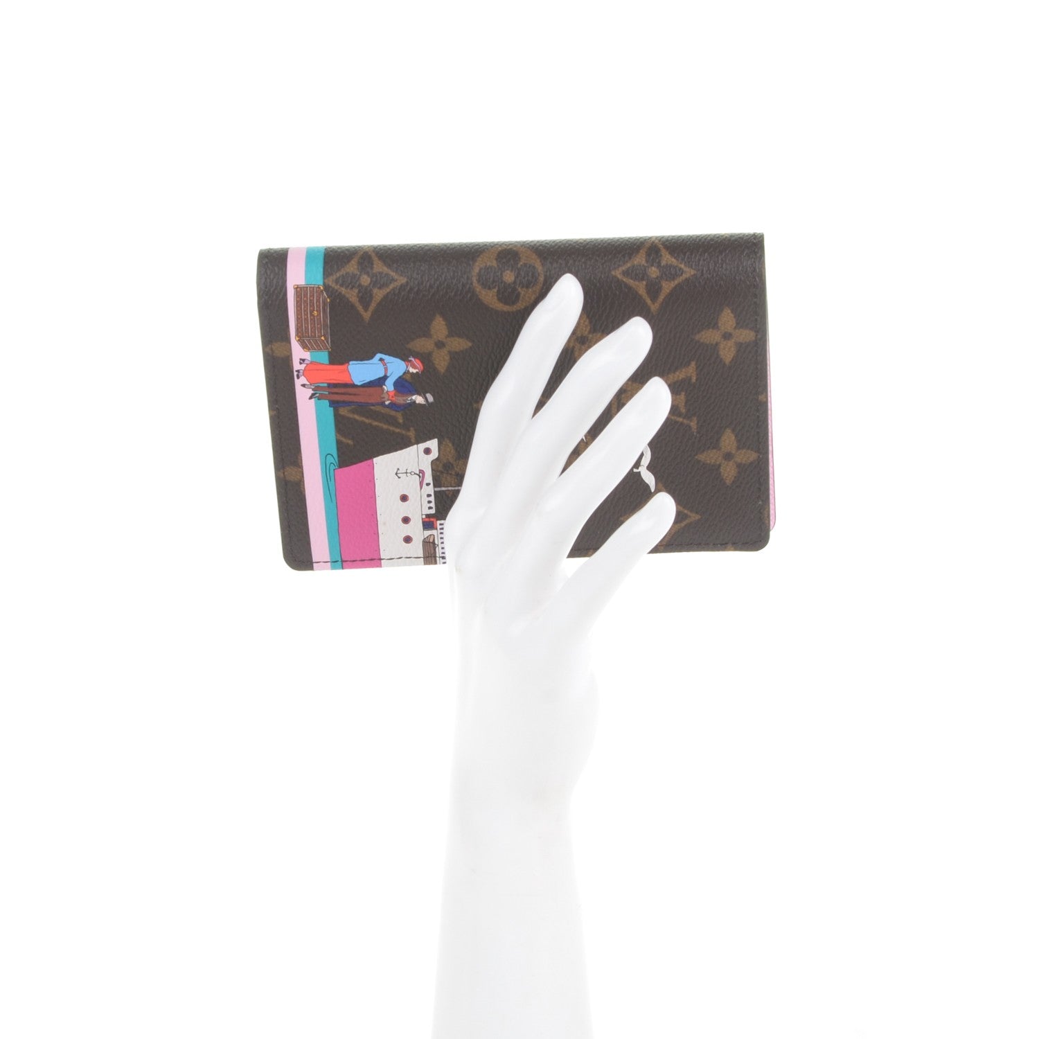 Louis Vuitton Monogram 2016 Christmas Animation Passport Cover Rose Ballerine 2 of 7