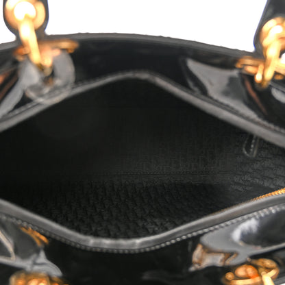 Christian Dior Patent Cannage Large Lady Dior Black 5 of 14