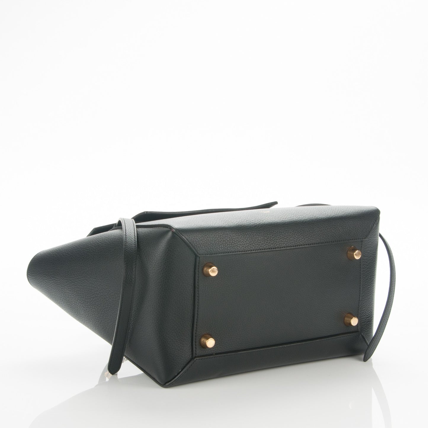 Drummed Calfskin Mini Belt Bag Black