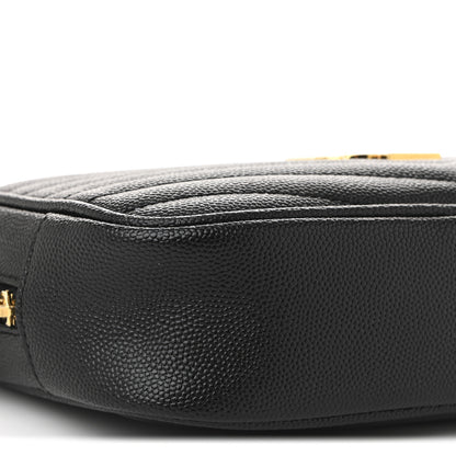 Saint Laurent Grain De Poudre Matelasse Monogram Mini Lou Camera Bag Black 17 of 19