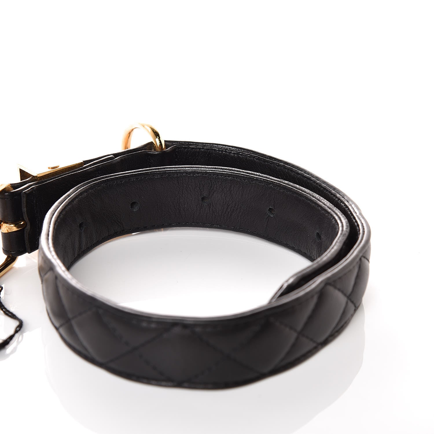 Chanel Calfskin Quilted Dog Collar Black 2 of 3