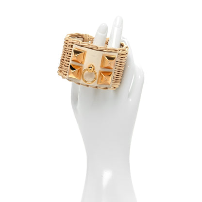 Hermes Wicker Swift Medor Picnic Cuff Bracelet T2 Nata 2 of 7