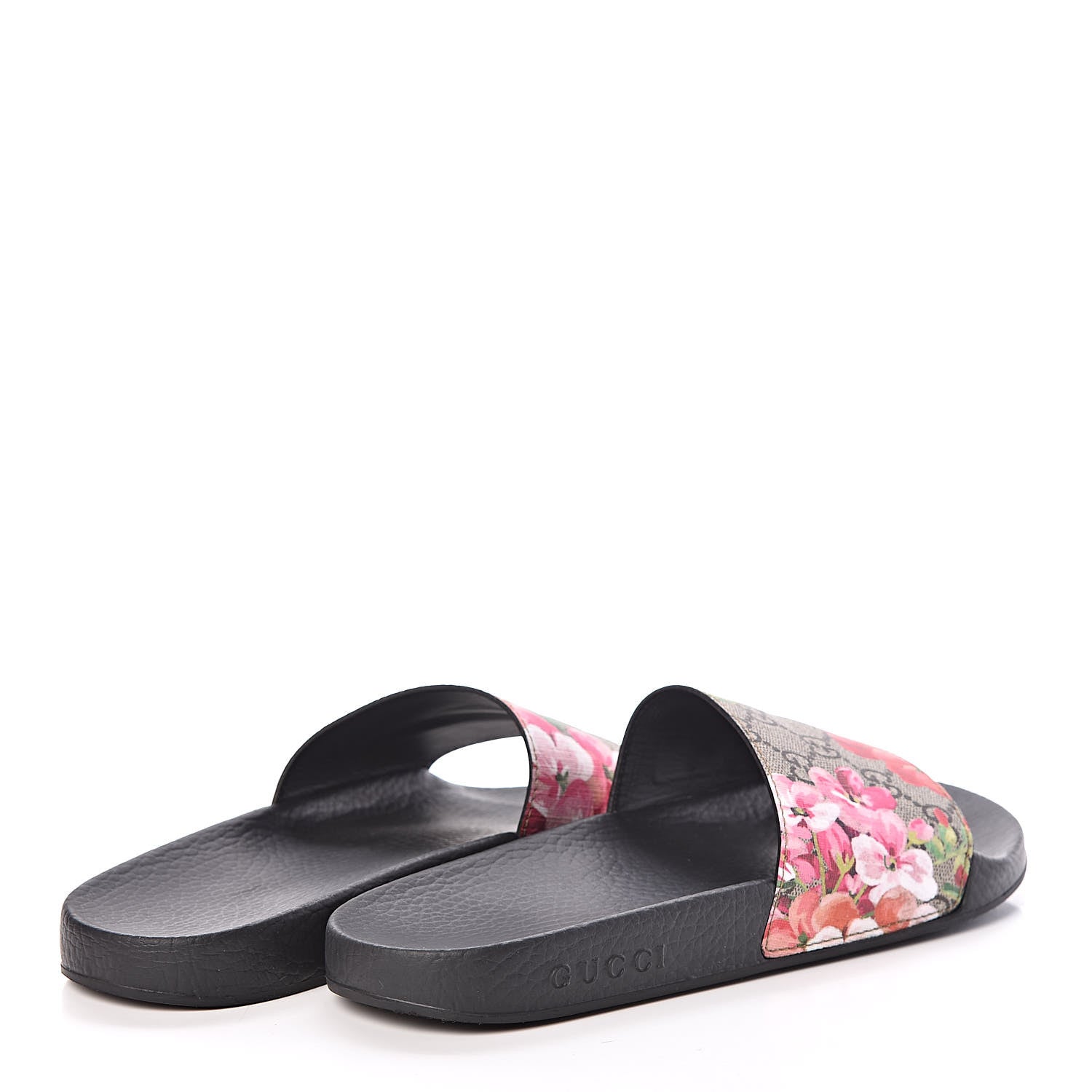 Gucci GG Supreme Monogram Blooms Slide Sandals 39 Beige Multicolor 4 of 7