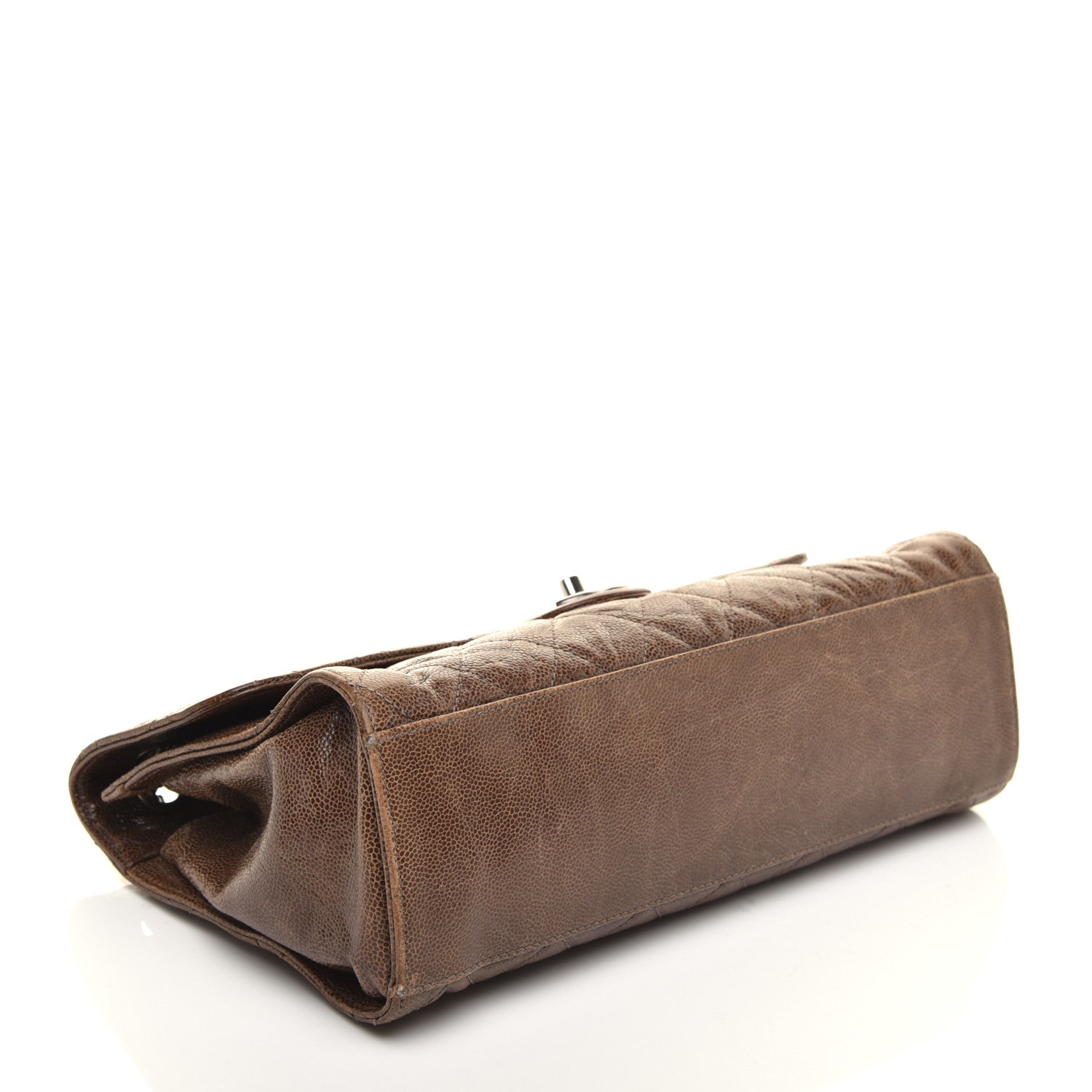Chanel Crumpled Grained Calfskin Jumbo CC Crave Flap Beige 4 of 10