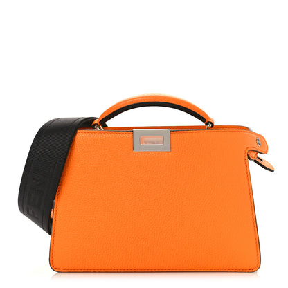 Fendi Cuoio Romano Vitello Cover Bi-Color Peekaboo I See U X Cross Satchel Orange 1 of 8
