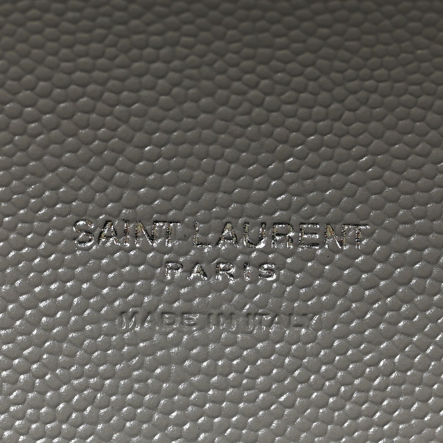 Saint Laurent Grain De Poudre Textured Mixed Matelasse Triquilt Monogram Clutch Storm 6 of 6