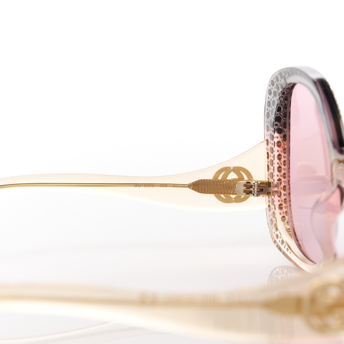 Acetate Square Frame Sunglasses GG1235S Grey Yellow Pink Multicolor
