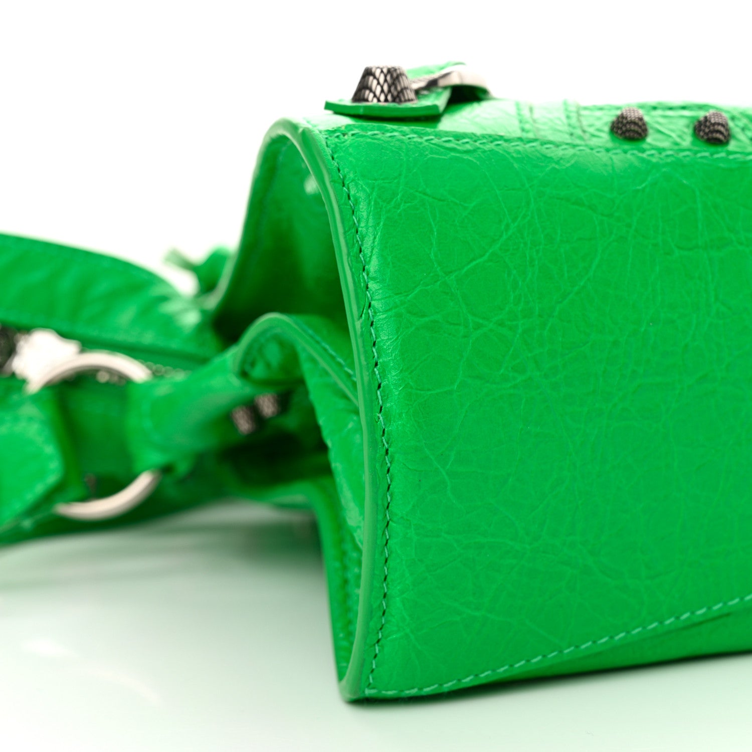 Balenciaga Agneau Arena Neo Cagole Handbag XS Kelly Green 10 of 11