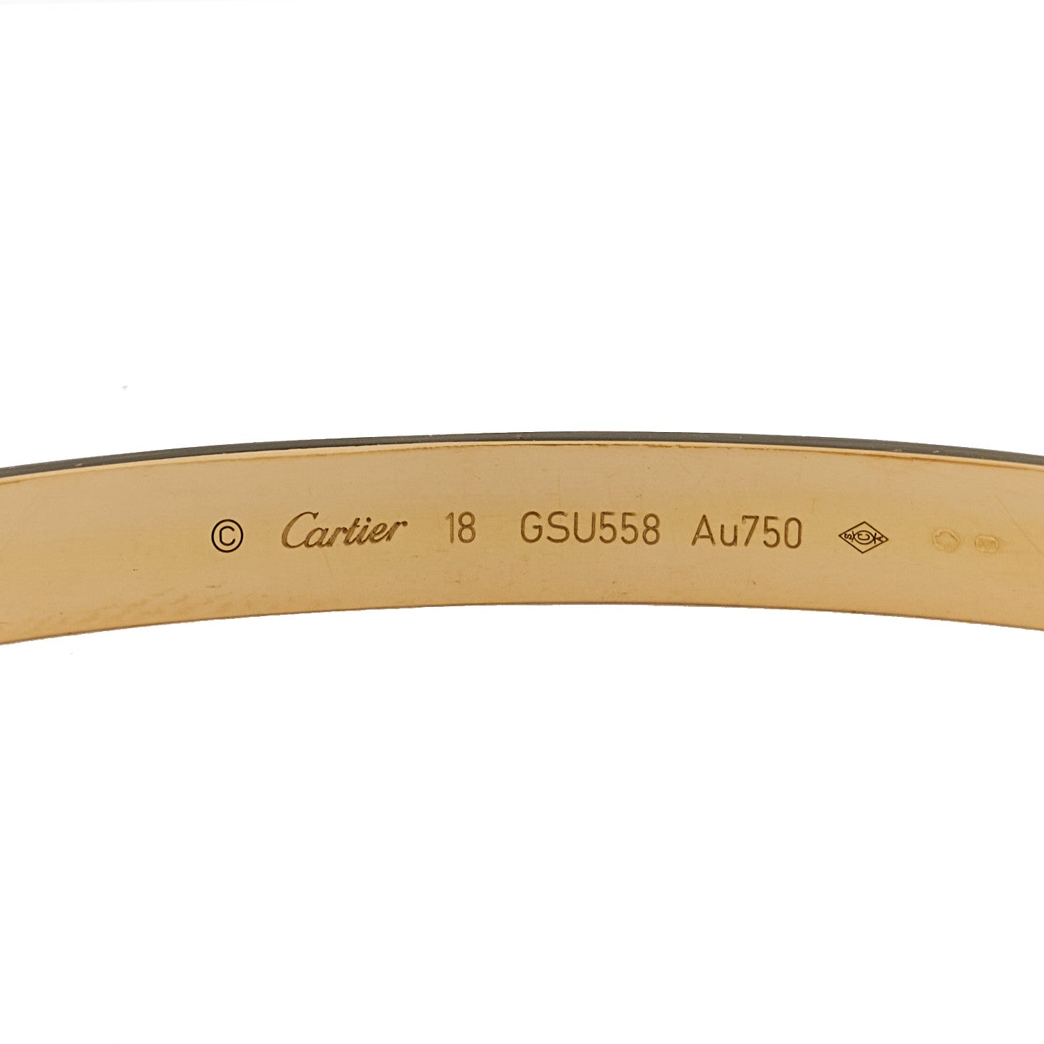 Cartier 18K Yellow Gold LOVE Bracelet 18 7 of 8