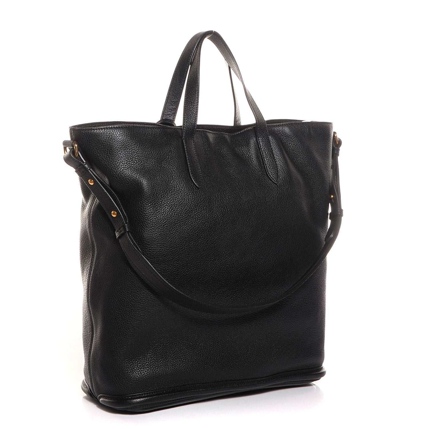 Alexander McQueen Pebbled Calfskin North South Skull Padlock Tote Black 3 of 7