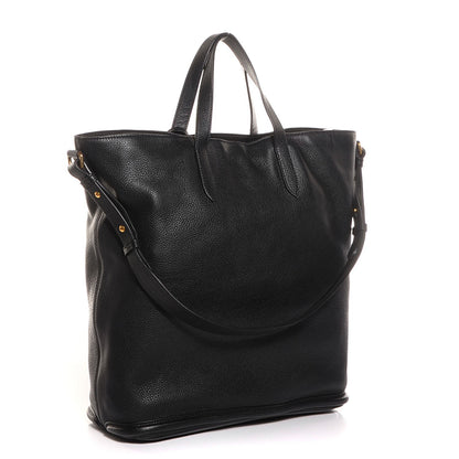 Alexander McQueen Pebbled Calfskin North South Skull Padlock Tote Black 3 of 7