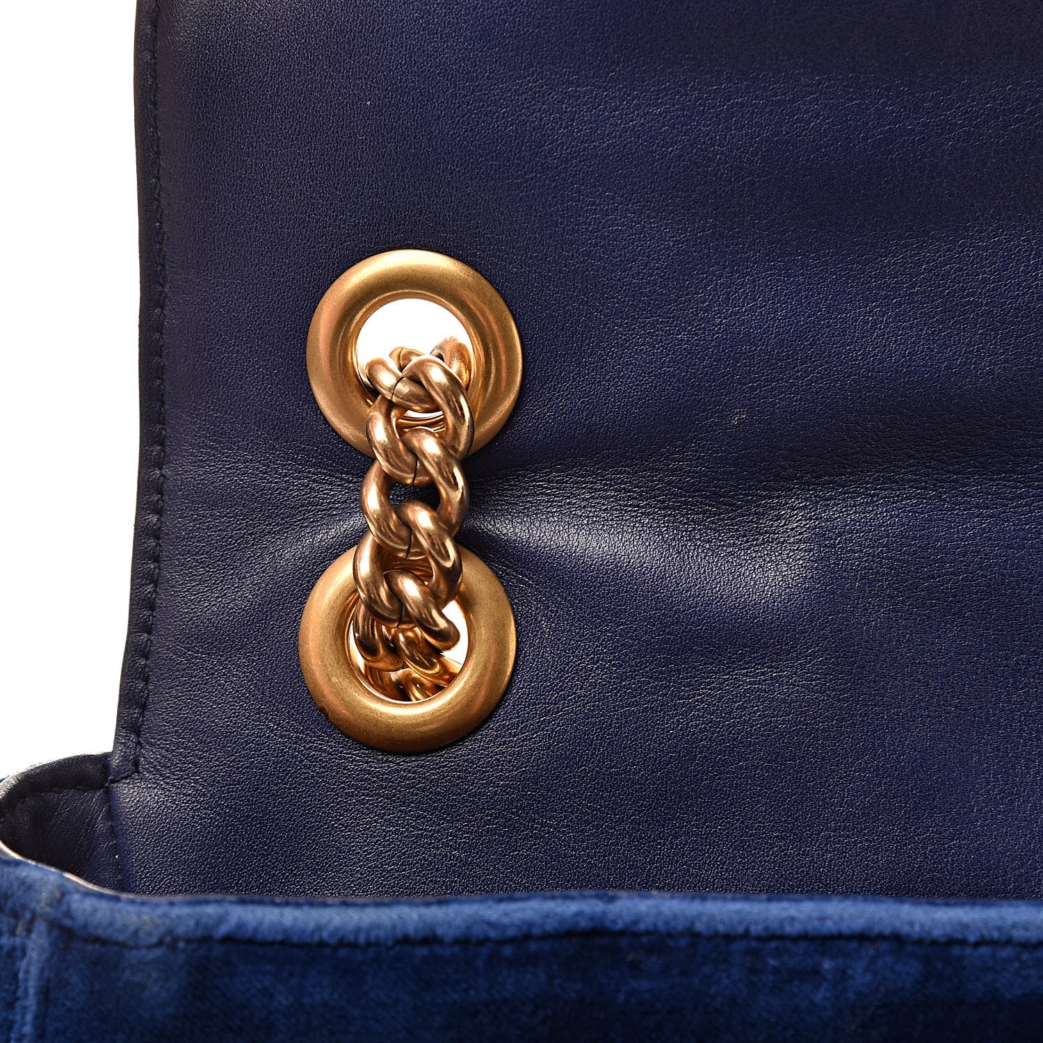 Gucci Velvet Matelasse Medium GG Marmont Shoulder Bag Cobalt Blue 18 of 23