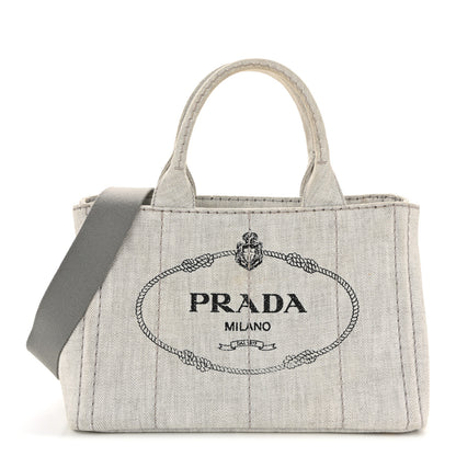 Prada Canapa Small Logo Tote White 1 of 13