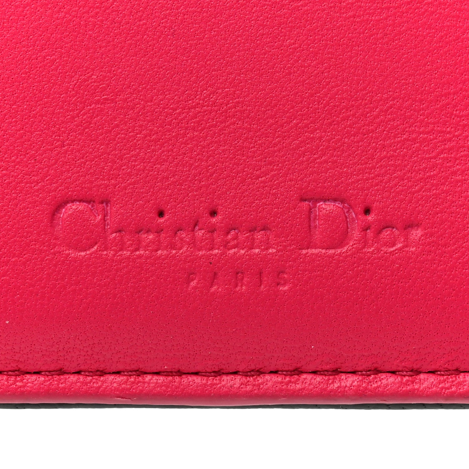 Christian Dior Lambskin Cannage Bi-Color Lady Dior Flap Card Holder Black Pink 6 of 10