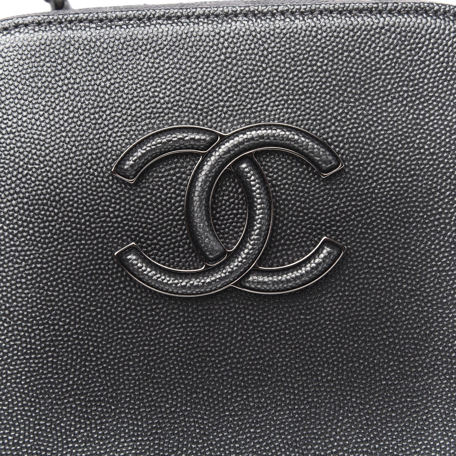 Chanel Metallic Caviar Small Coco Curve Vanity Bag Black Ruthenium 8 of 12