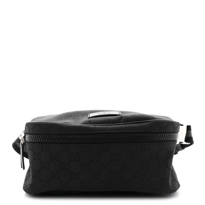 Gucci Nylon Monogram Fanny Pack Belt Bag Black 1 of 11