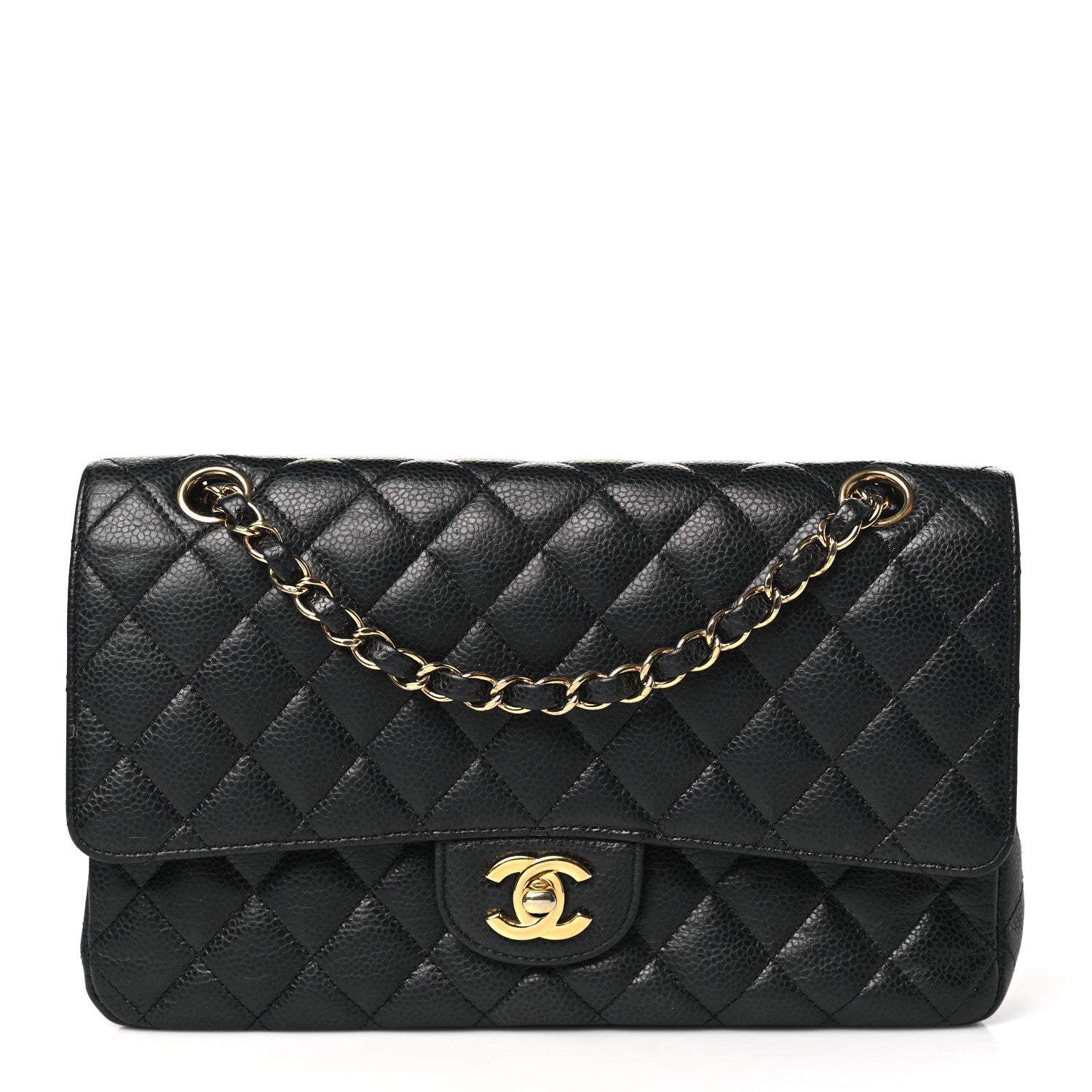 Chanel Caviar Quilted Medium Double Flap Black 1 of 12