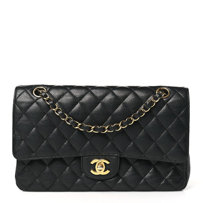 Chanel Caviar Quilted Medium Double Flap Black 1 of 12