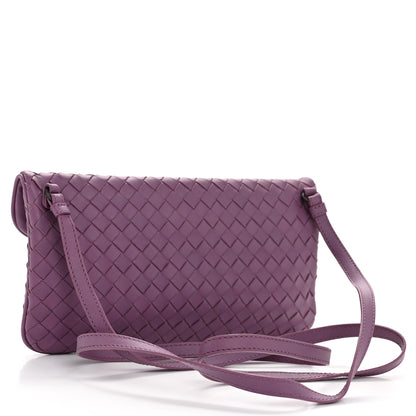 Bottega Veneta Nappa Intrecciato Flap Crossbody Purple 3 of 14