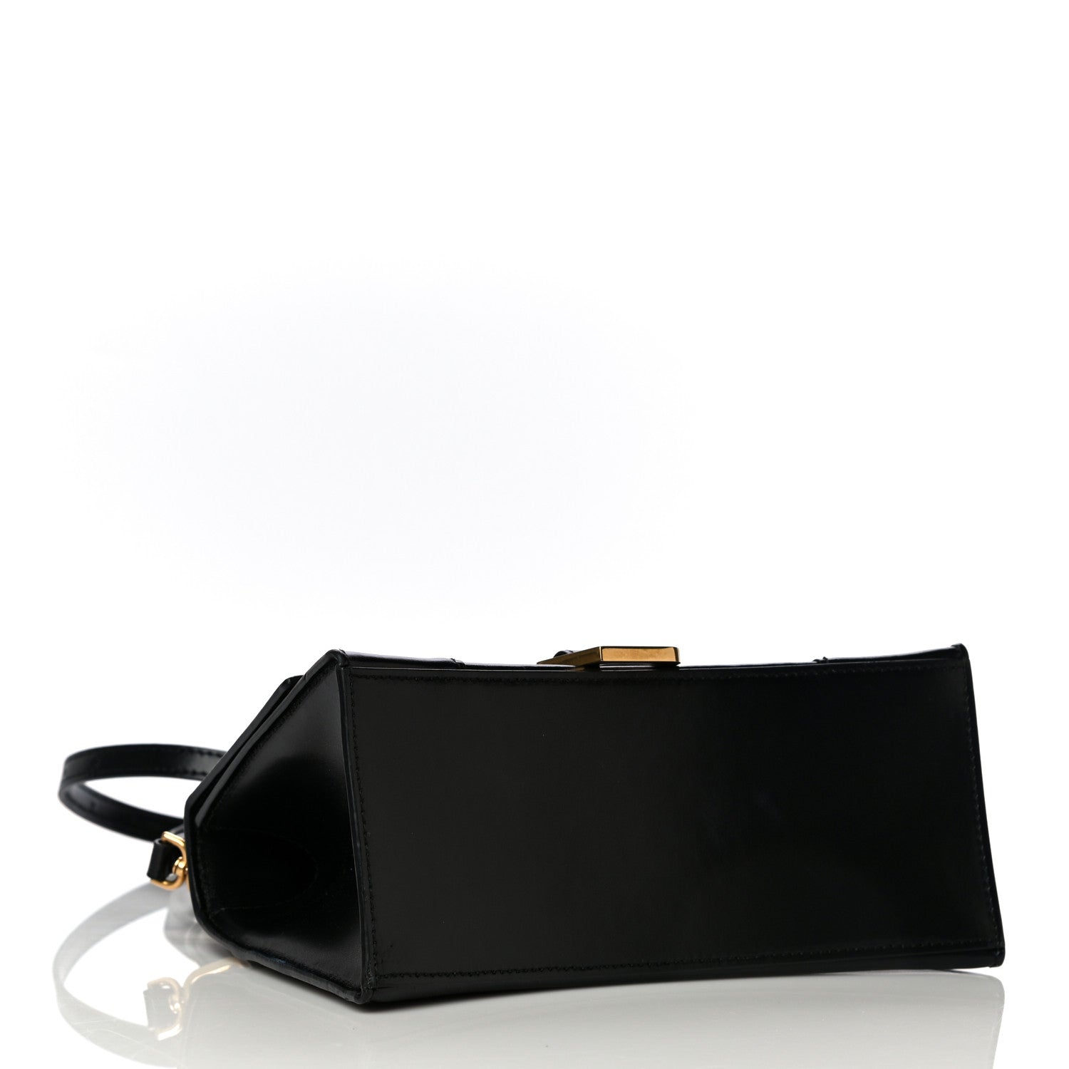 Balenciaga Shiny Box Calfskin Small Hourglass Top Handle Bag Black 7 of 24