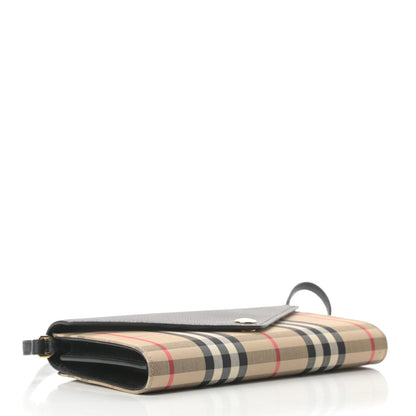 Burberry Grainy Calfskin Vintage Check Wallet With Detachable Strap Black 4 of 12