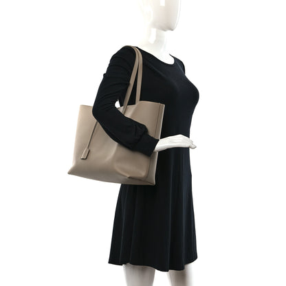 Saint Laurent Calfskin Large Shopping Tote Dark Beige 2 of 14
