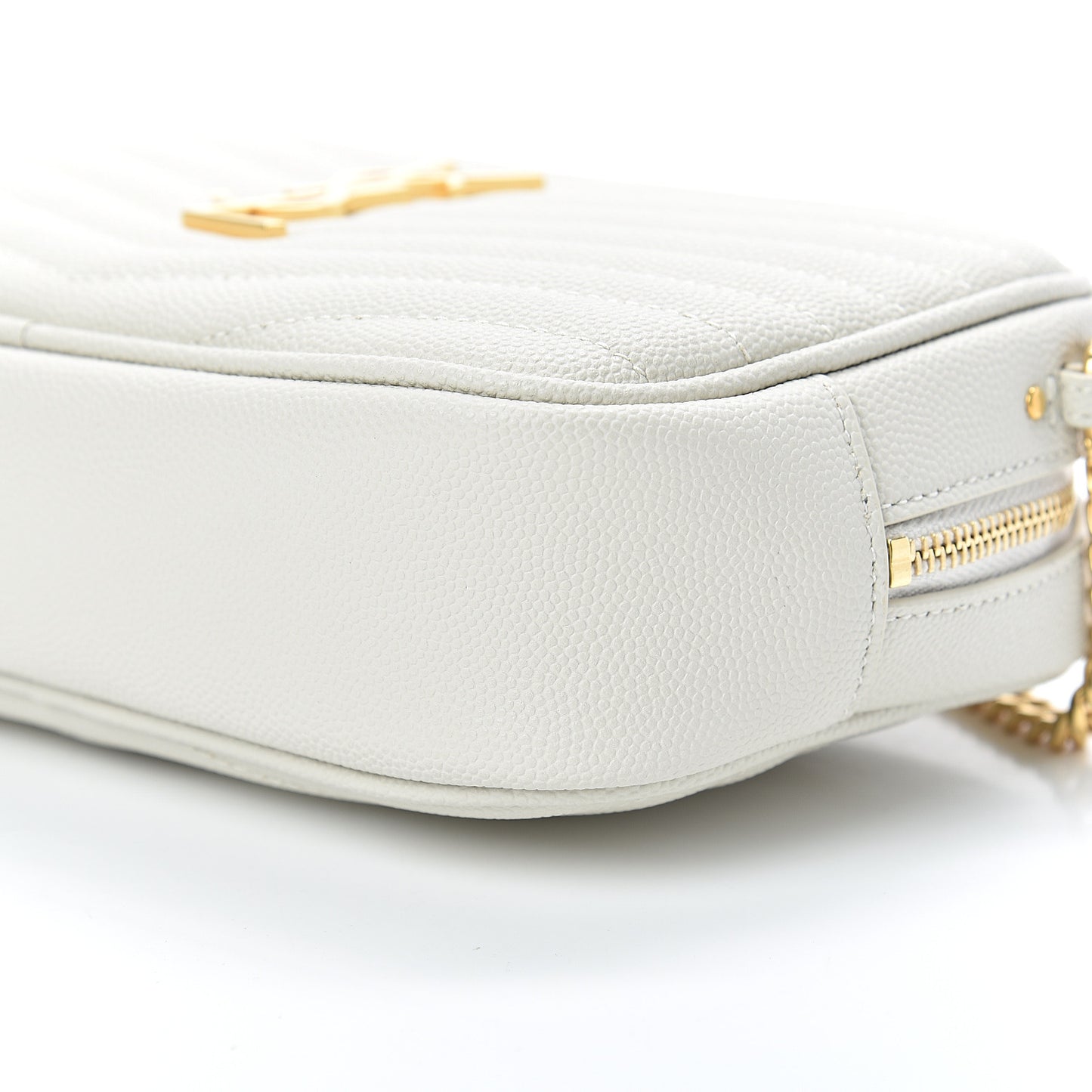 Grain De Poudre Matelasse Monogram Mini Lou Camera Bag Crema Soft