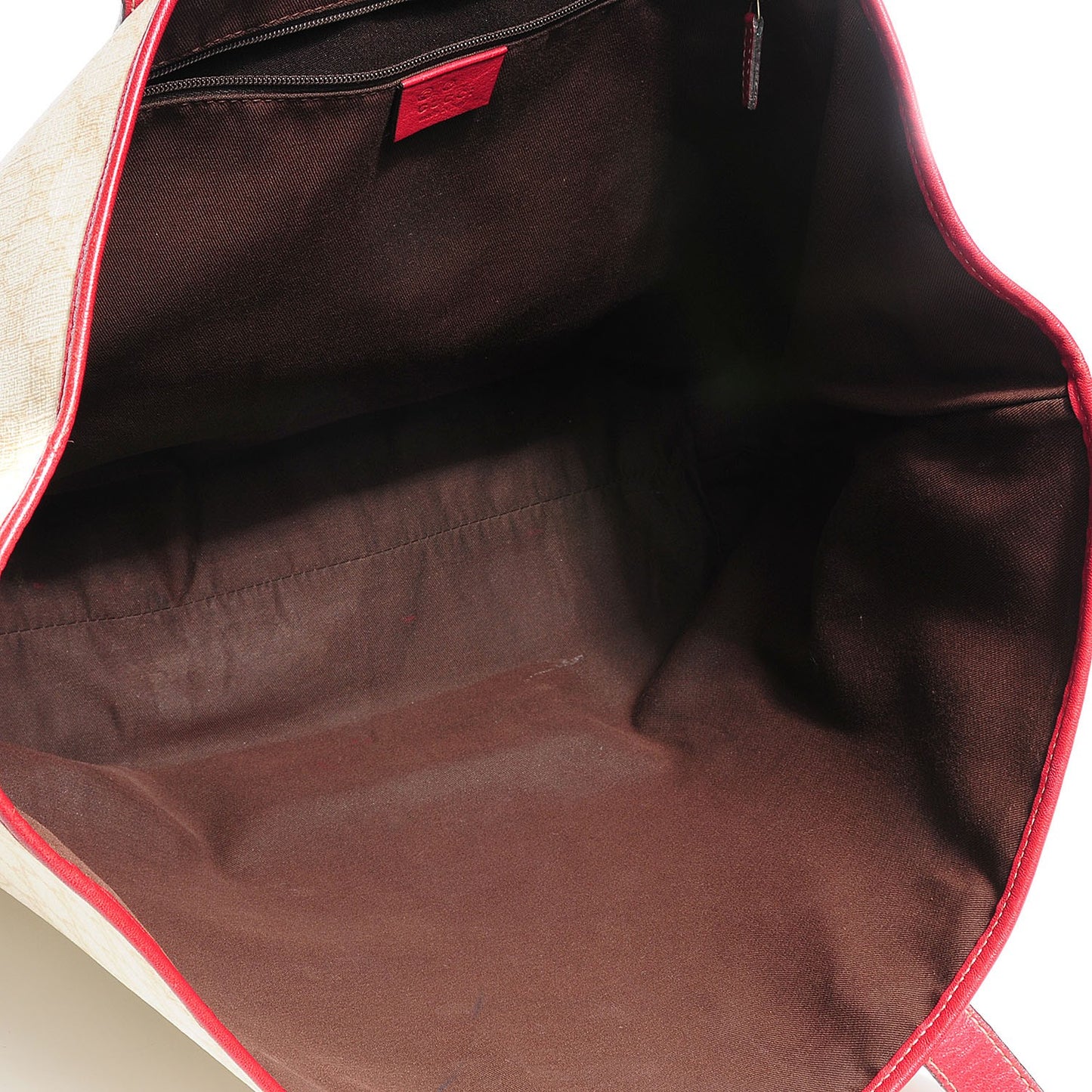 GG Plus Monogram Web Stripe Large Joy Tote Red