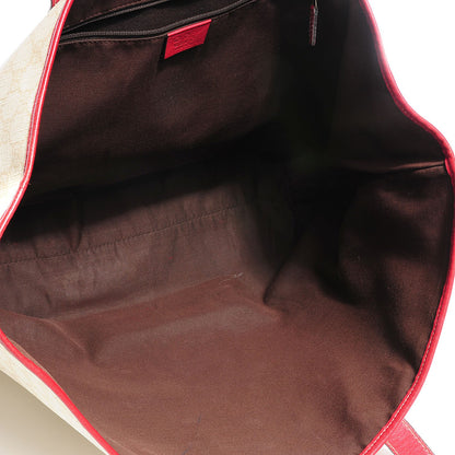 Gucci GG Plus Monogram Web Stripe Large Joy Tote Red 5 of 9