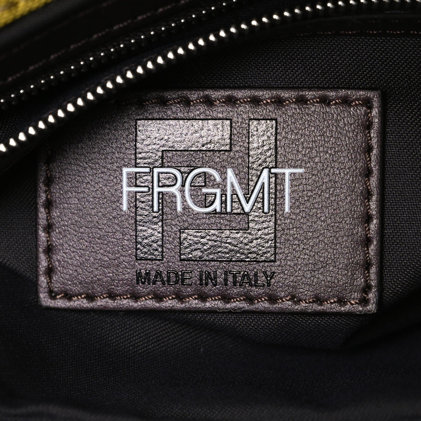 x FRGMT Woven Fabric Jacquard FF Embroidered Baguette Foldable Tote Tobacco Mimosa