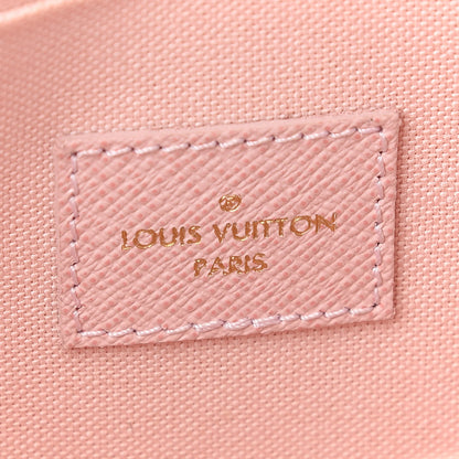 Louis Vuitton Damier Azur Pochette Felicie Chain Wallet Rose Ballerine 6 of 11