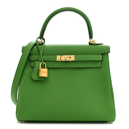 Hermes Togo Kelly Retourne 25 Vert Yucca 1 of 11