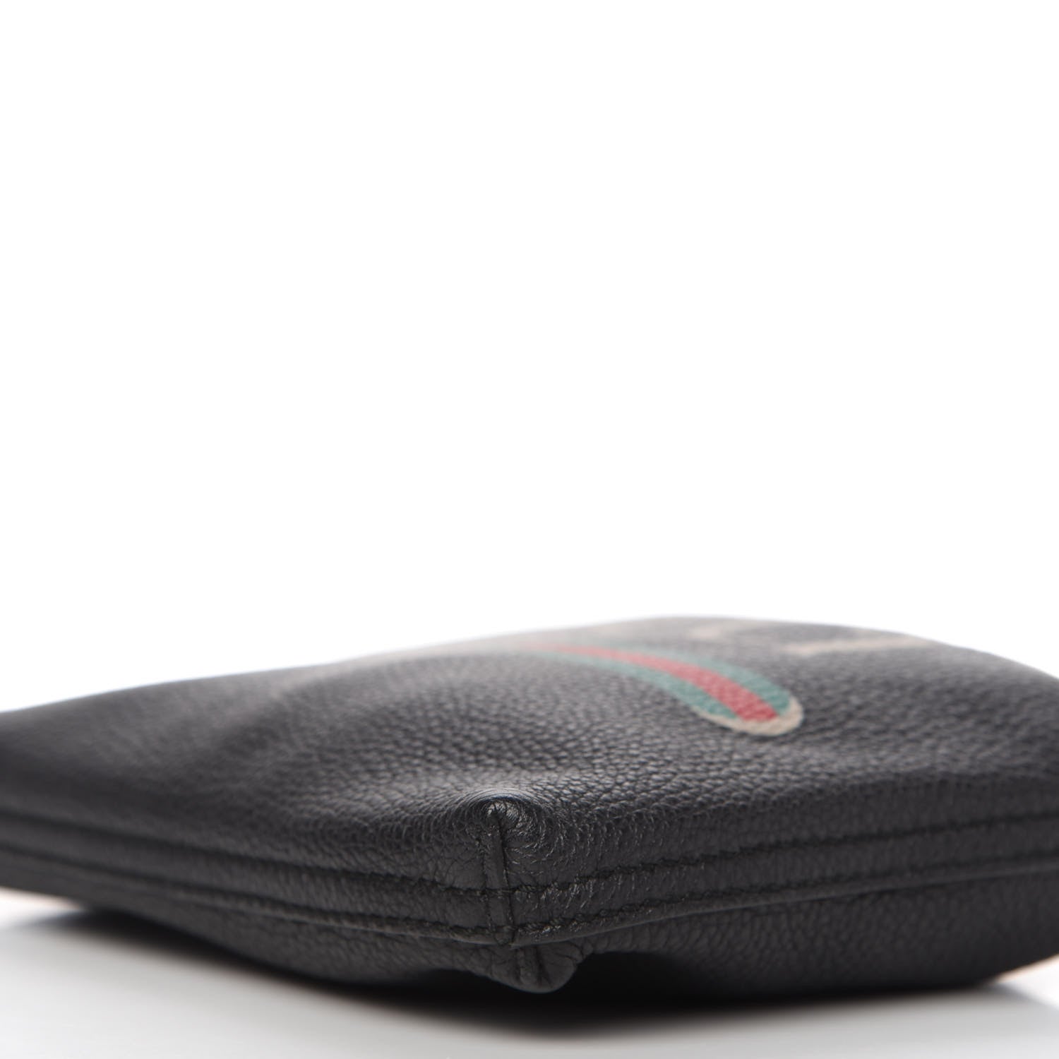 Gucci Pebbled Calfskin Medium Logo Portfolio Clutch Black 7 of 12