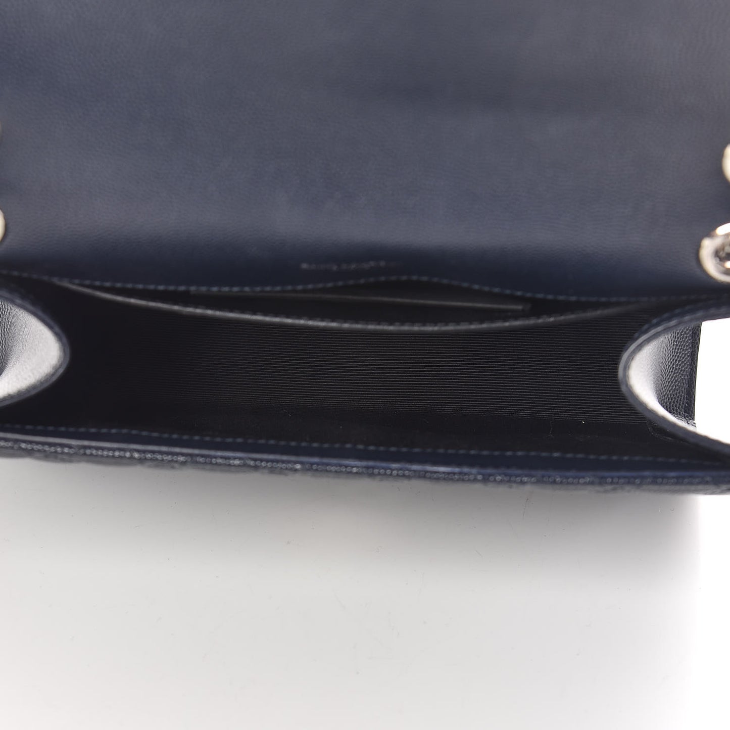 Grain De Poudre Textured Mixed Matelasse Triquilt Medium Monogram Satchel Deep Marine