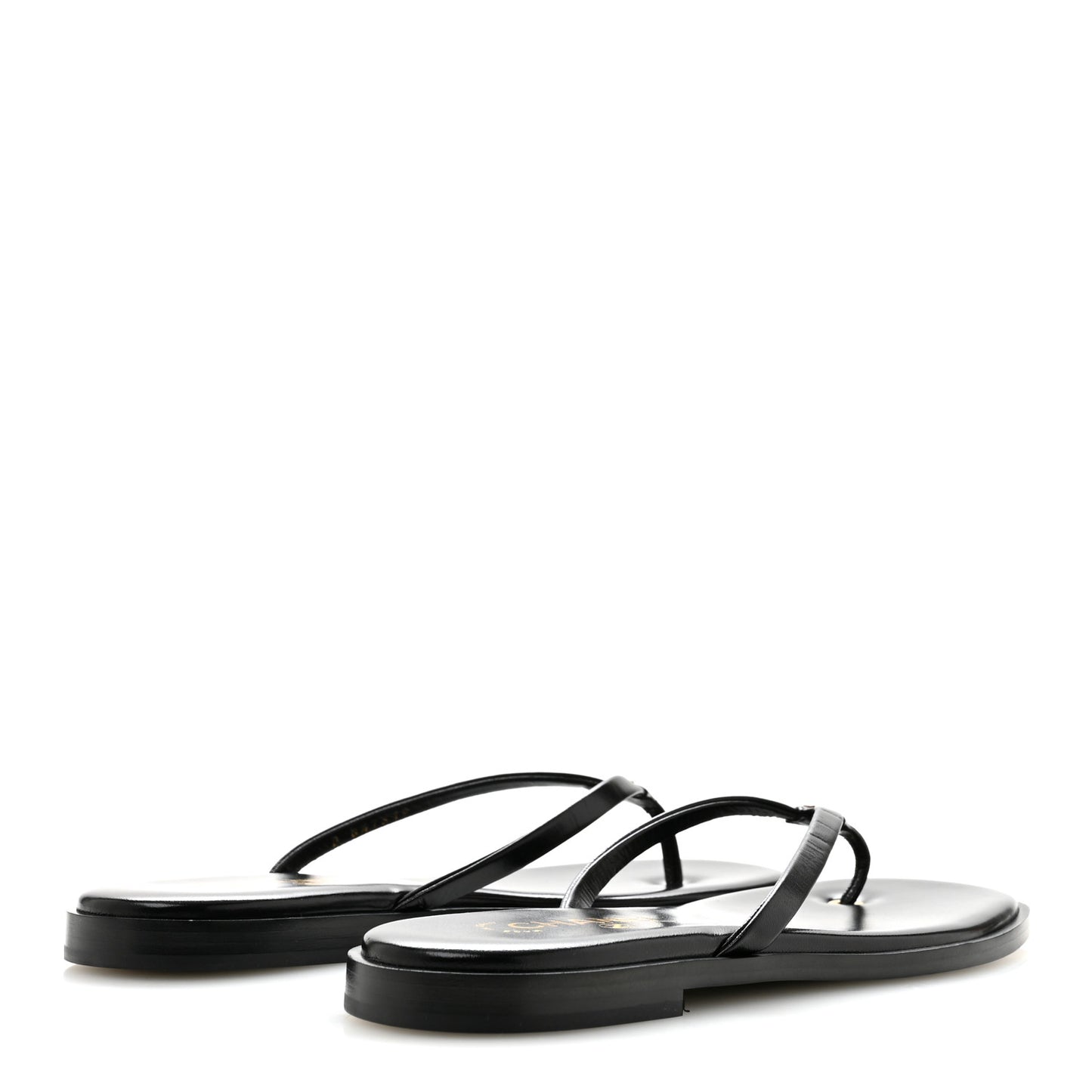 Goatskin CC Times Square Thong Sandals 41 Black