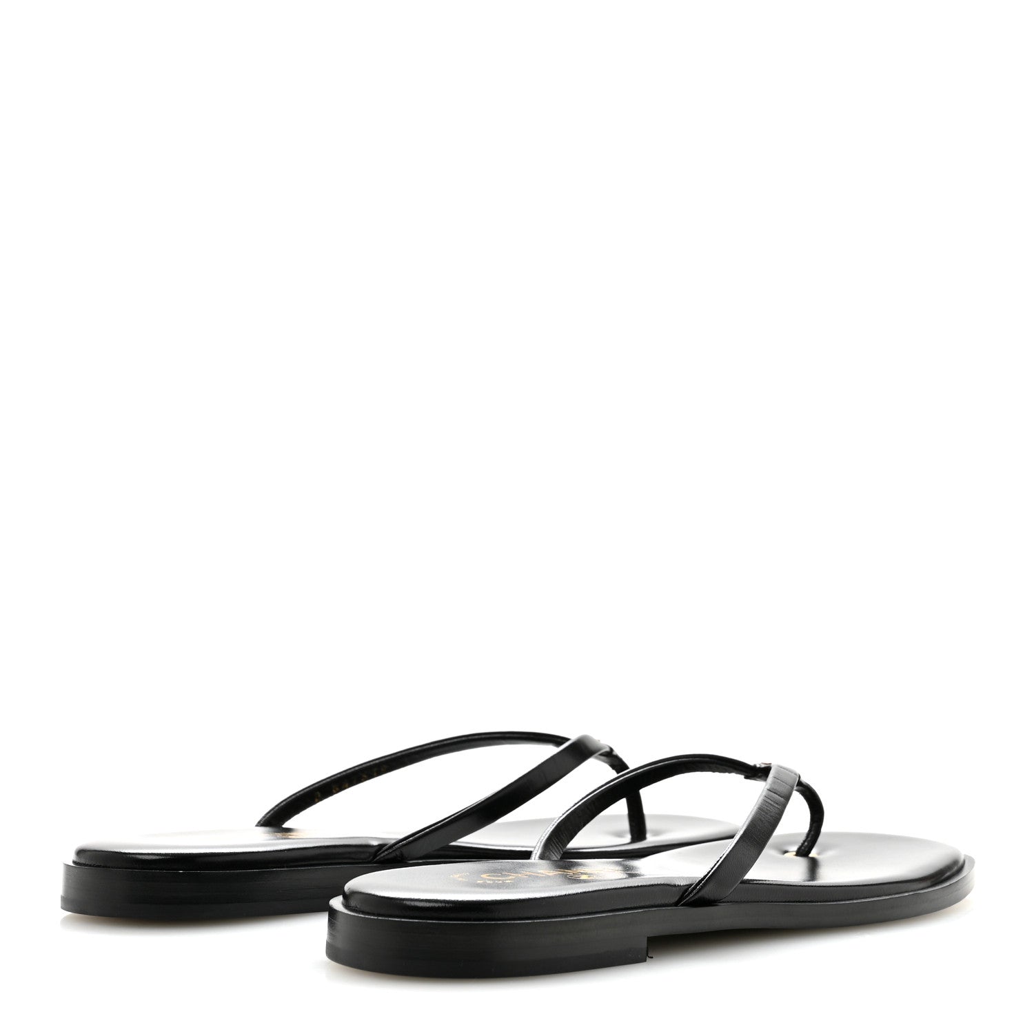 Chanel Goatskin CC Times Square Thong Sandals 41 Black 5 of 10