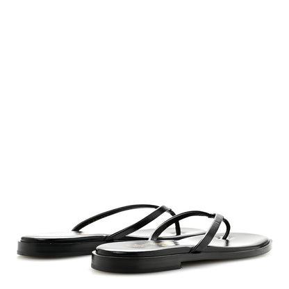 Chanel Goatskin CC Times Square Thong Sandals 41 Black 5 of 10