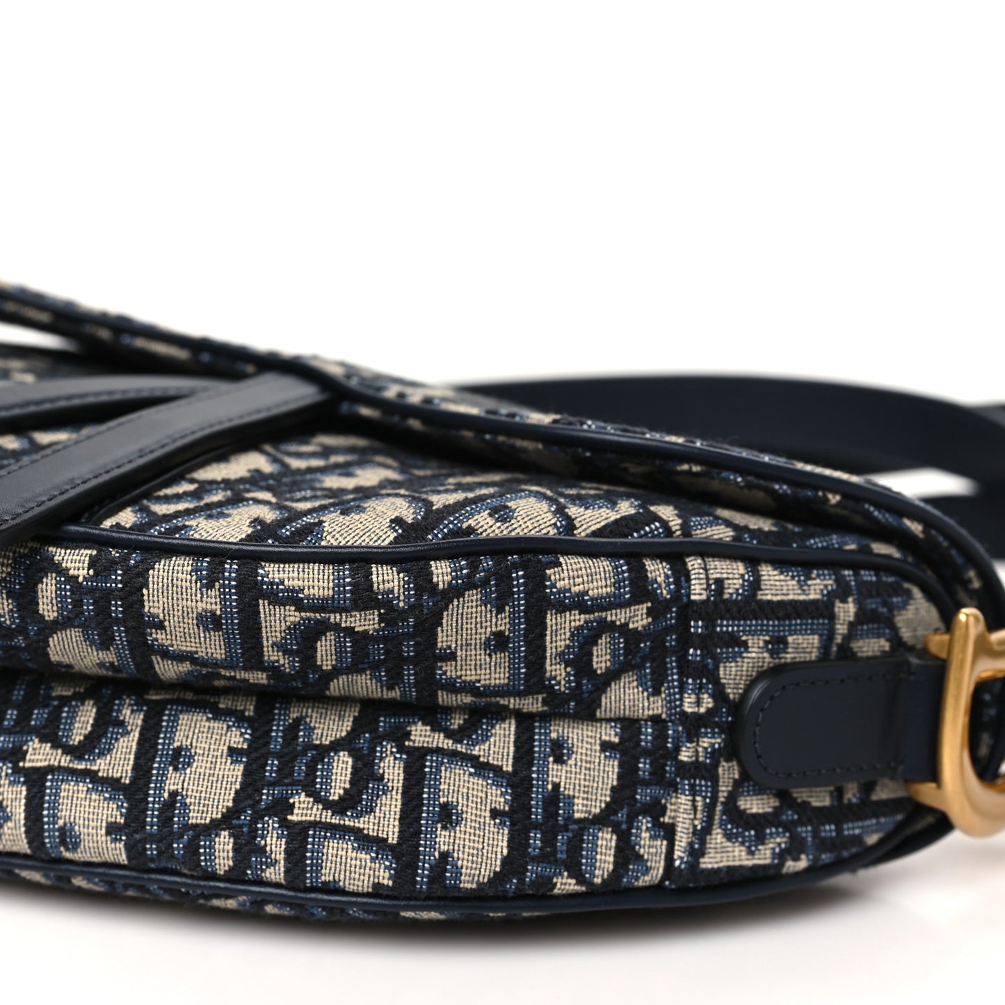 Oblique Saddle Bag With Strap Blue
