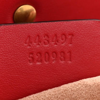 Gucci Calfskin Matelasse Small GG Marmont Shoulder Bag Hibiscus Red 7 of 12